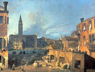 Venedig: Campo San Vidal och Santa Maria della Carita (Stenhuggarens gård) 1727-28
